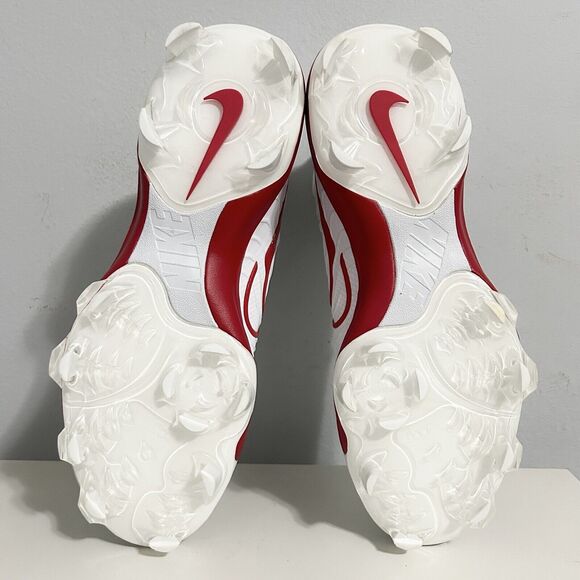 Nike Alpha Huarache NXT MCS “White University Red” Men Size 12 Baseball Cleats - Picture 7 of 8